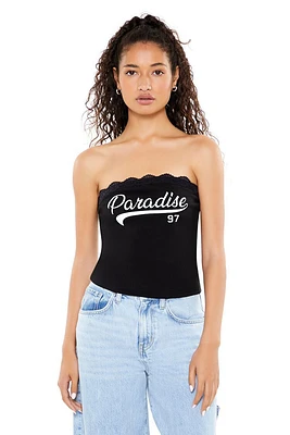 Ribbed Knit Paradise Tube Top