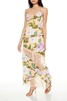 Tiered Floral Patchwork Maxi Dress