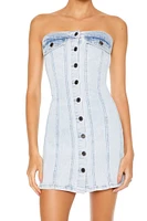 Denim Tube Mini Dress