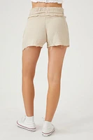 Linen-Blend Drawstring Shorts