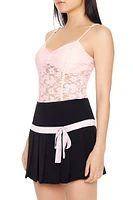 Sheer Lace Cami Bodysuit
