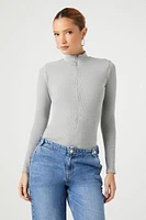 Zip-Up Funnel Neck Bodysuit