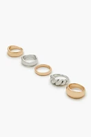 Smooth Cocktail Ring Set