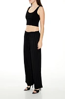 Drawstring Wide-Leg Pants