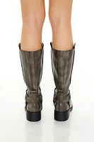Studded Faux Leather Boots