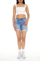 Tie-Strap Flounce Crop Top