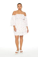 Plus Ditsy Floral Mini Dress