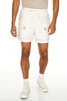 Geo Embroidered Shorts