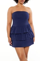 Plus Tiered Mini Dress