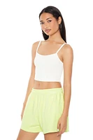French Terry Mid-Rise Shorts