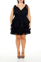 Plus Tiered Mini Dress