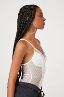 Sheer Lattice Cami Bodysuit