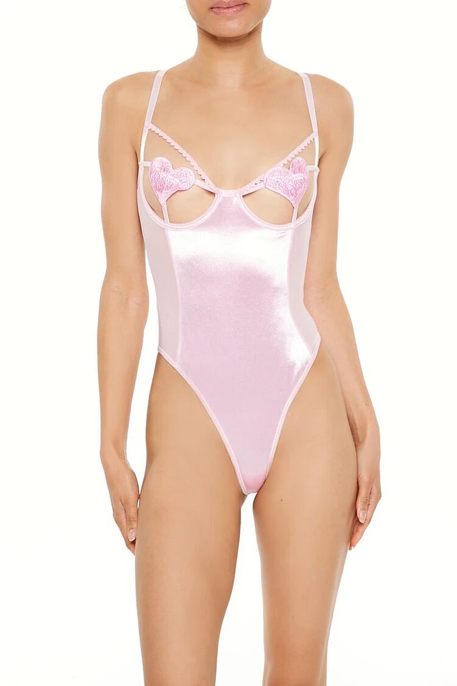 Heart Bustier Lingerie Bodysuit