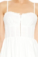 Eyelet Corset Cami Mini Dress