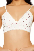 Lace-Trim Heart Bralette