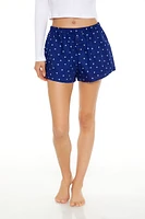 Heart Print Pajama Shorts