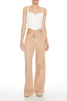 Belted Straight Cargo Pants