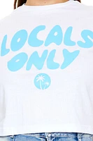 Plus Cropped Locals Only Tee