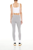 Crossover Cotton-Blend Leggings