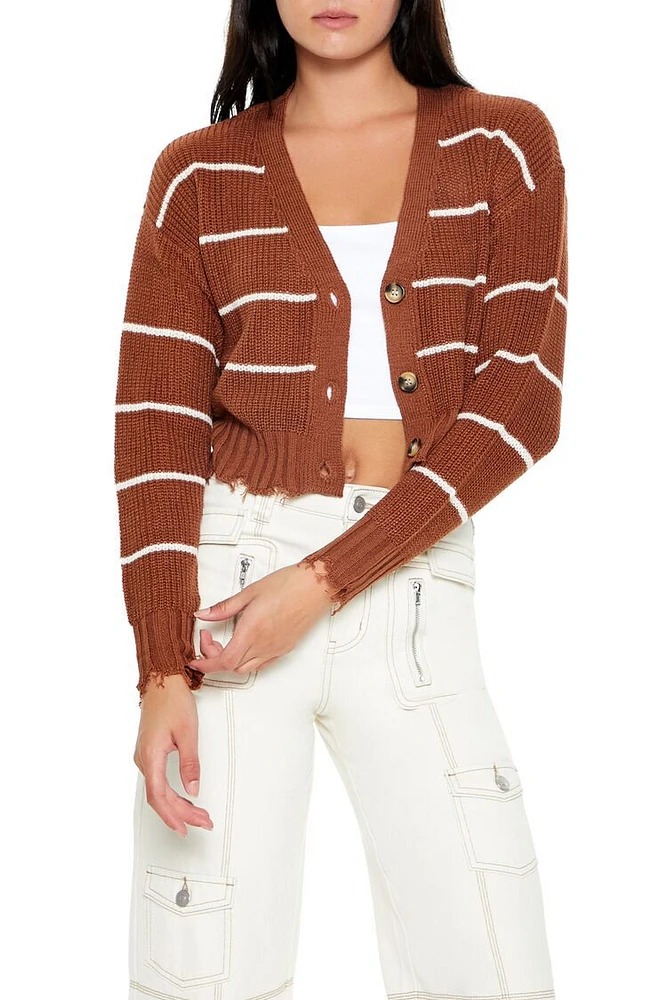 Pinstriped Cardigan Sweater