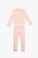 Girls Floral Top & Pants Pajama Set (Kids)