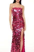 Sequin Jacquard Maxi Dress