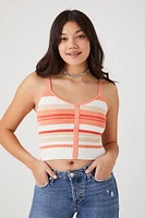 Striped Sweater-Knit Tank Top