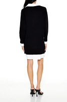 Combo Sweater Shirt Dress