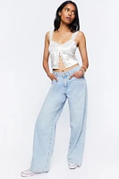 Satin Scalloped Lace Cami