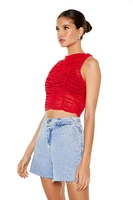 Sheer Mesh Crop Top