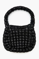 Quilted Faux Leather Tote Bag