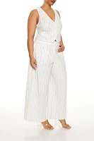 Plus Pinstriped Trouser Pants