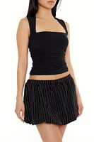 Ruched Cropped Tank Top