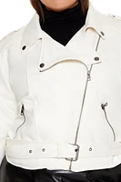 Plus Faux Suede Moto Jacket