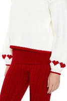 Heart Drop-Sleeve Sweater