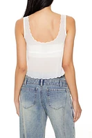 Scalloped Split-Hem Tank Top