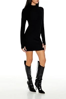 Turtleneck Mini Sweater Dress