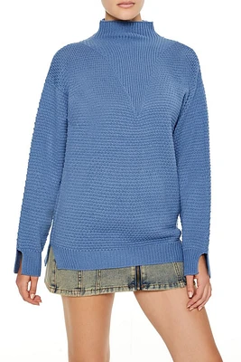 Textured Mock Neck Sweater