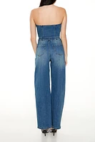 Denim Straight-Leg Jumpsuit