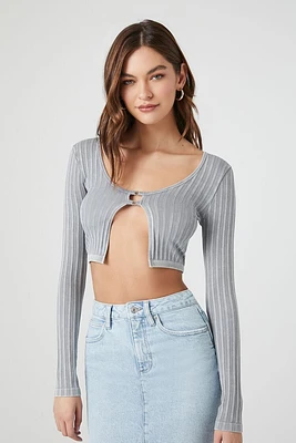 Seamless Split-Hem Crop Top