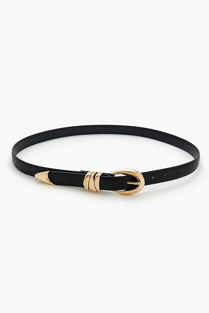 Faux Leather D-Ring Belt