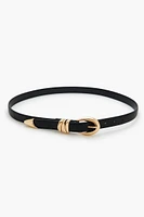 Faux Leather D-Ring Belt