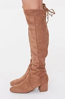 Faux Suede Knee-High Boots