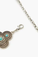 Round Faux Stone Chain Belt