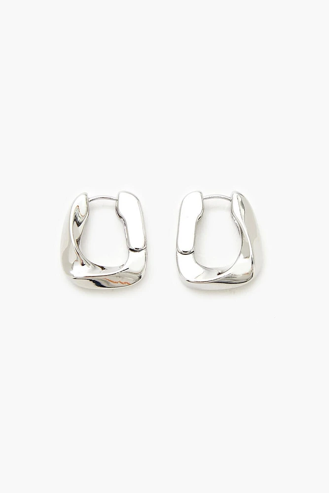 Twisted Geo Hoop Earrings