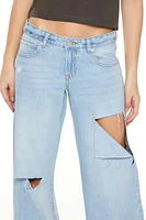 Low-Rise Ripped Baggy Jeans