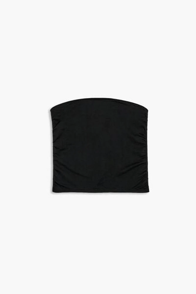 Ruched Tube Crop Top