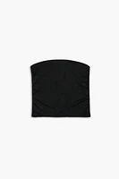 Ruched Tube Crop Top