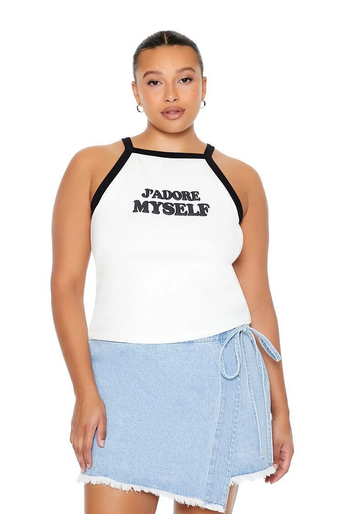 Plus Jadore Myself Graphic Cami