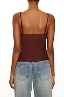 Tie-Front Cutout Cami